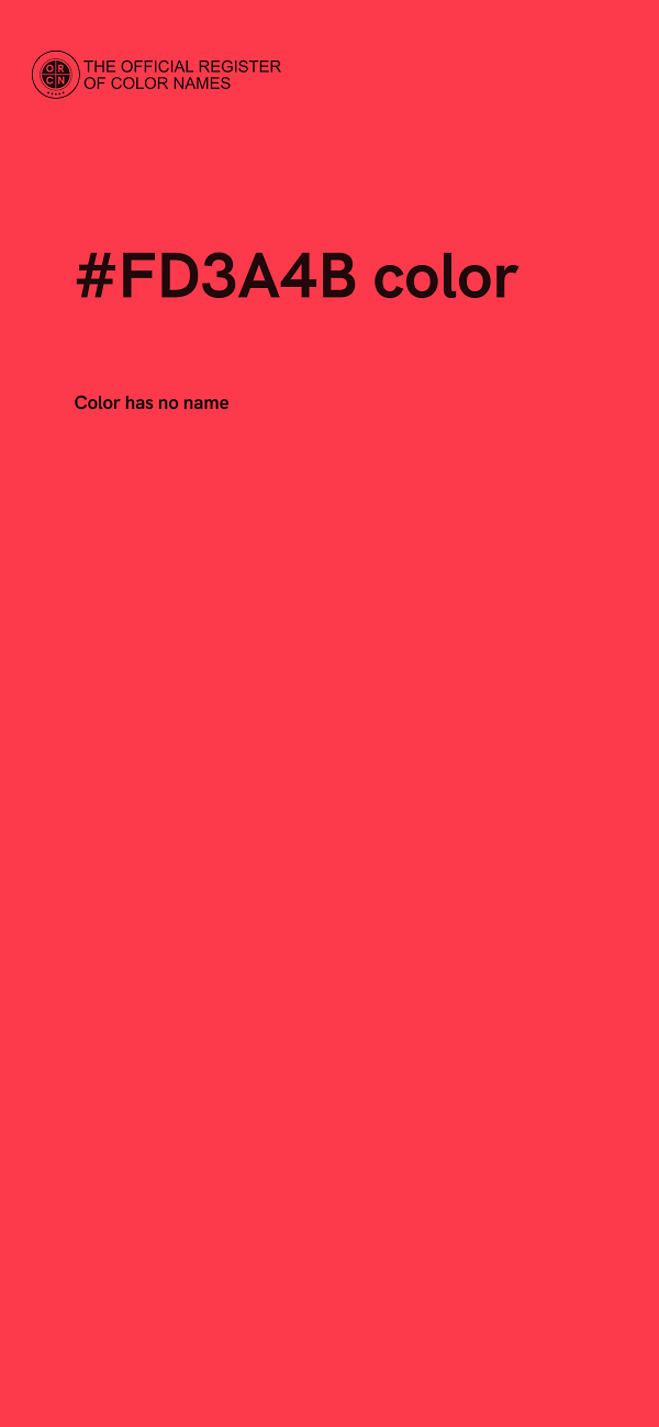 #FD3A4B color image
