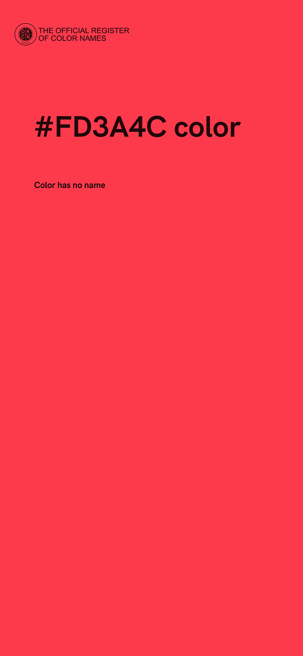 #FD3A4C color image