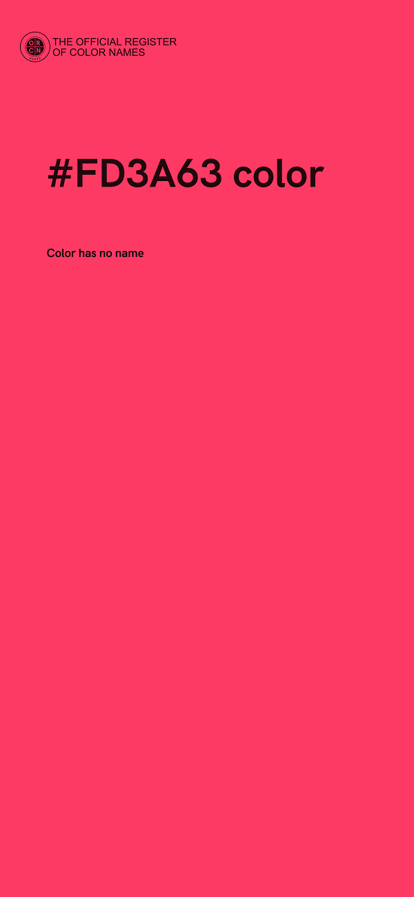 #FD3A63 color image