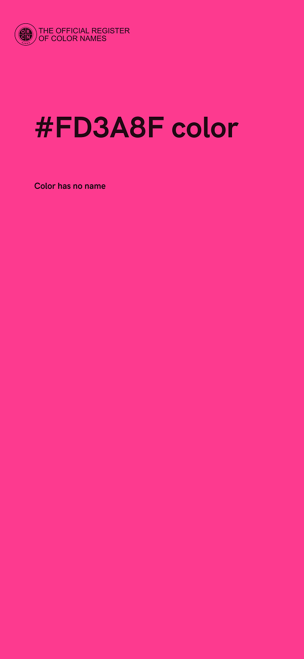 #FD3A8F color image