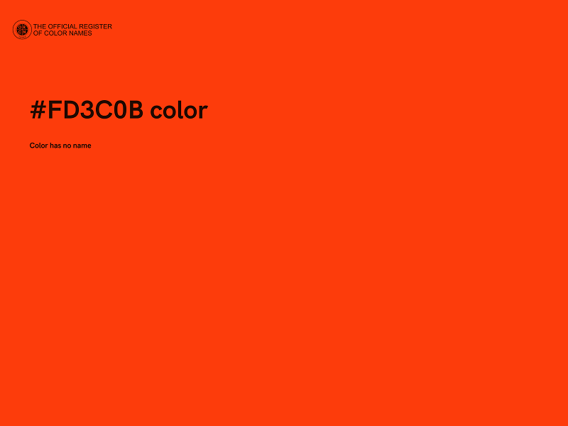 #FD3C0B color image