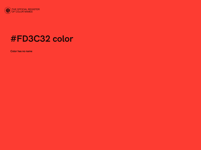 #FD3C32 color image