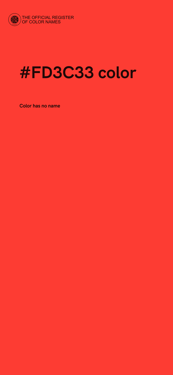#FD3C33 color image
