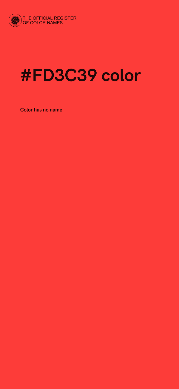 #FD3C39 color image