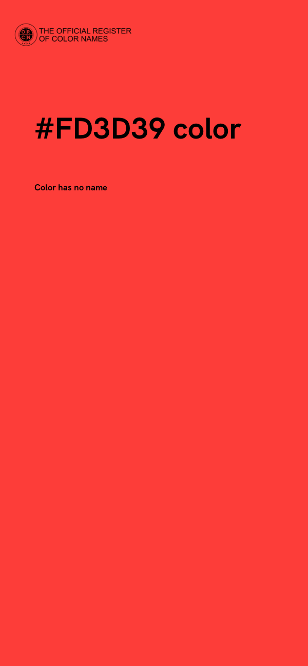 #FD3D39 color image