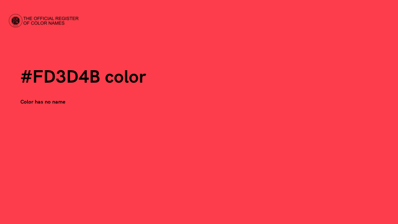 #FD3D4B color image