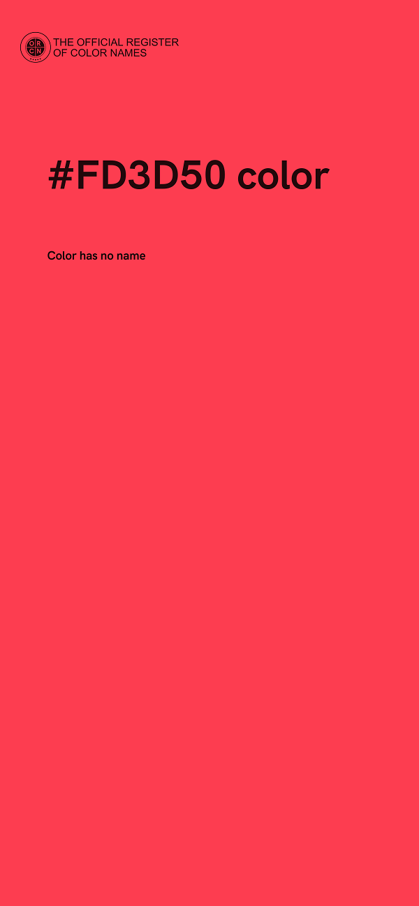 #FD3D50 color image