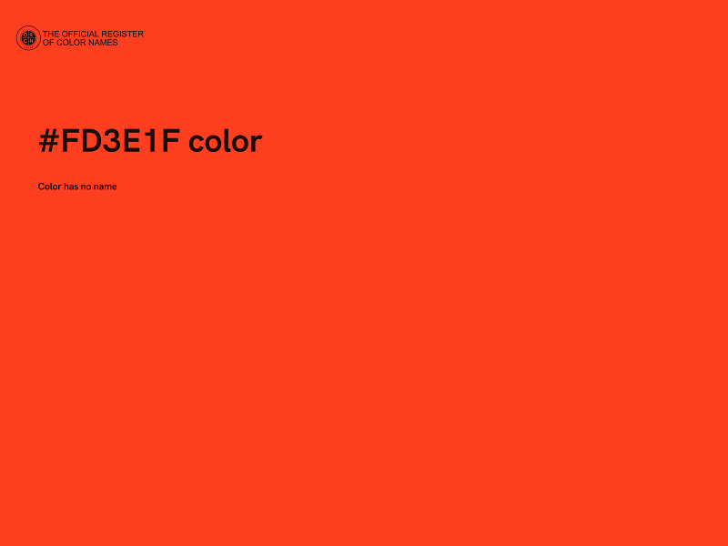 #FD3E1F color image