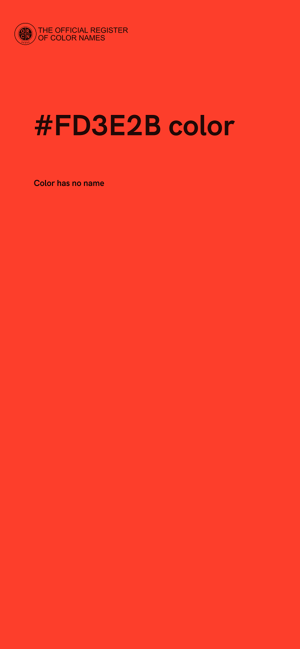 #FD3E2B color image