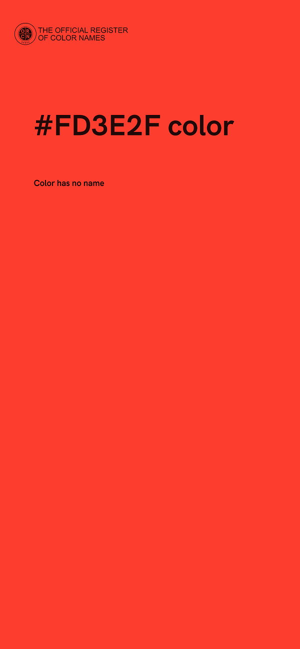 #FD3E2F color image