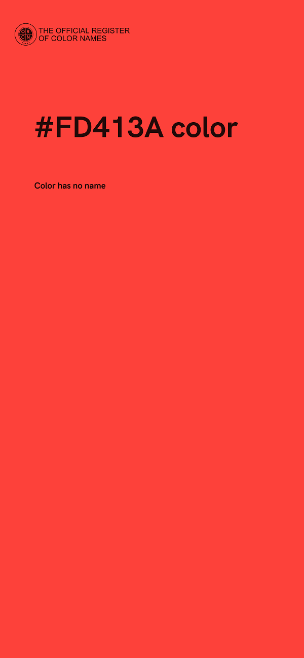 #FD413A color image