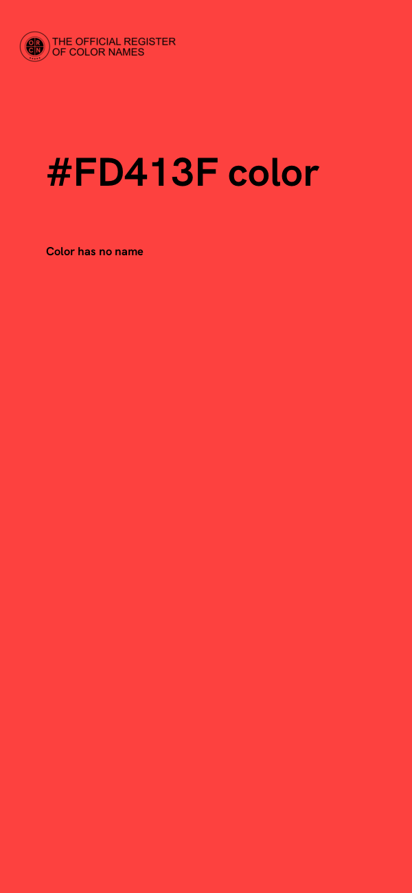 #FD413F color image