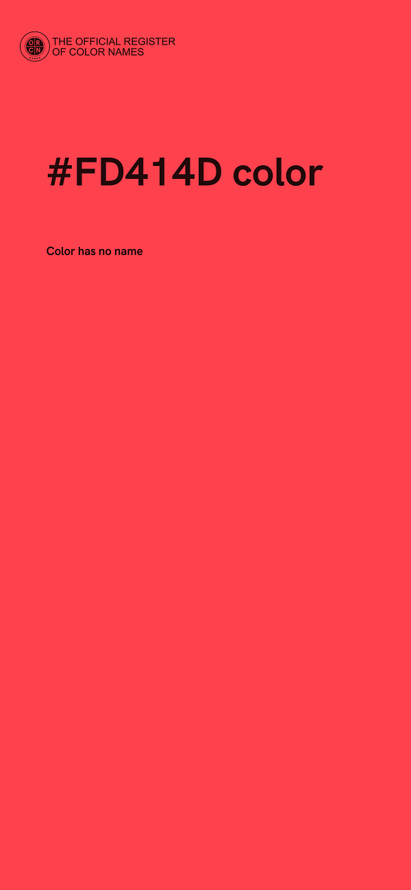 #FD414D color image
