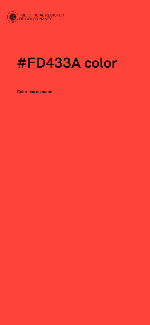 #FD433A color image