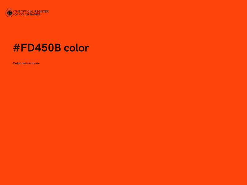#FD450B color image