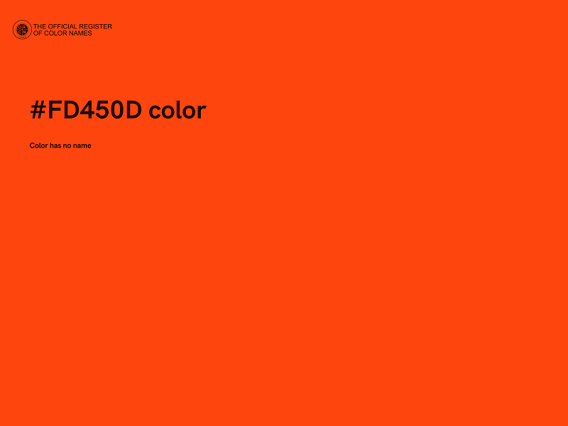 #FD450D color image