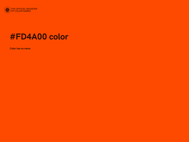 #FD4A00 color image