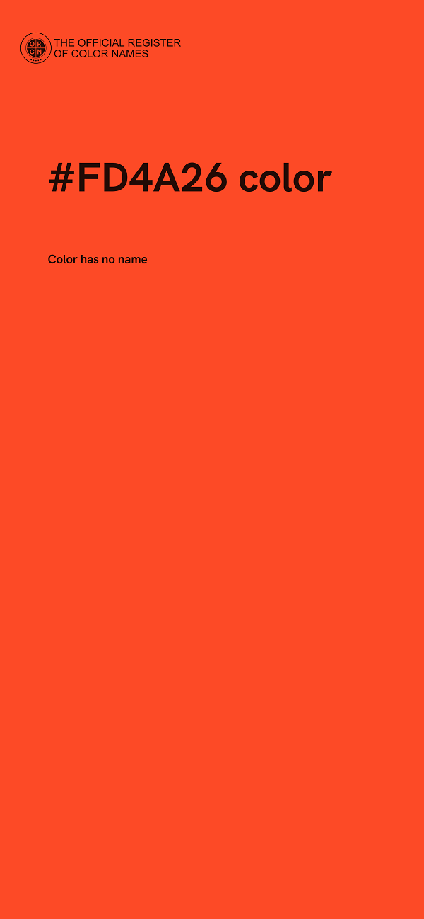 #FD4A26 color image