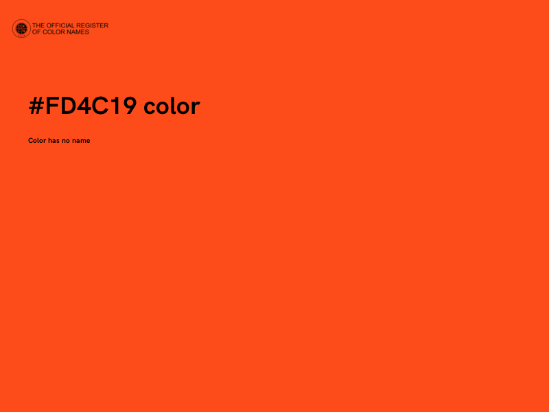 #FD4C19 color image