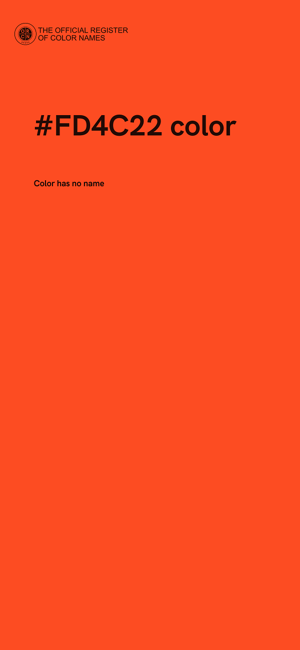 #FD4C22 color image