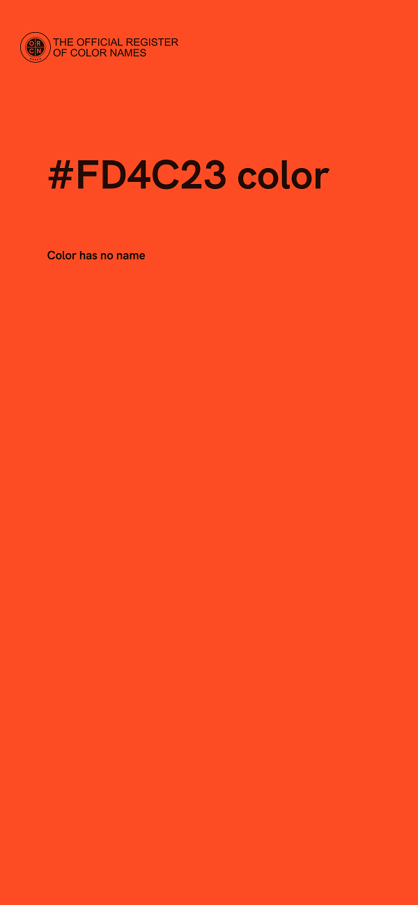 #FD4C23 color image