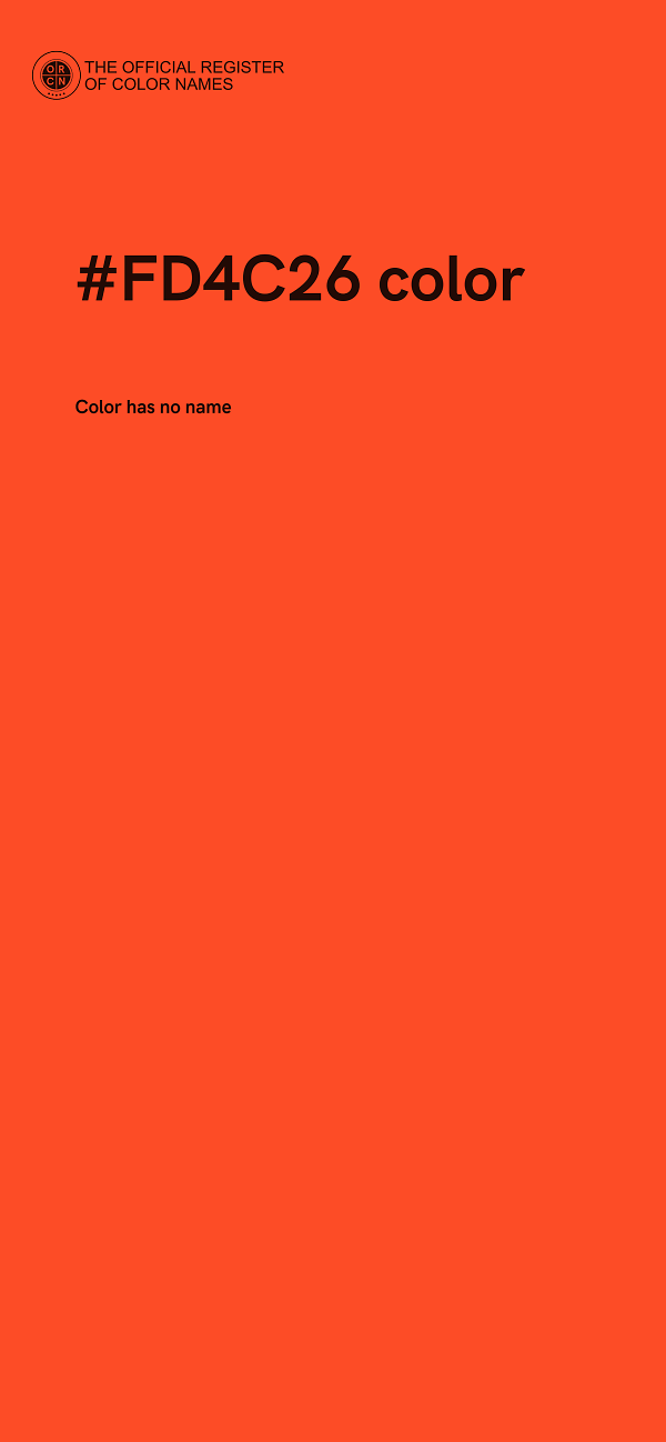 #FD4C26 color image