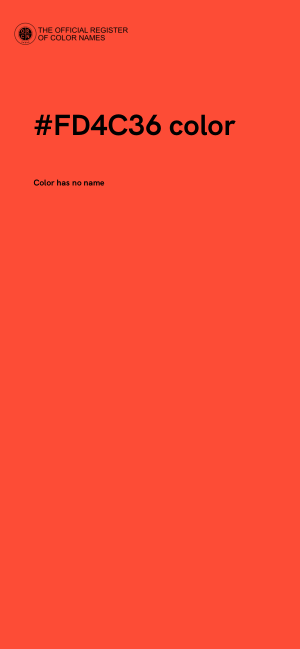 #FD4C36 color image