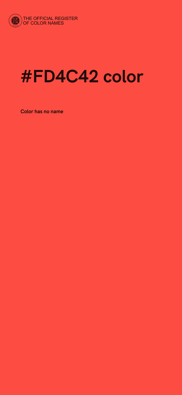 #FD4C42 color image