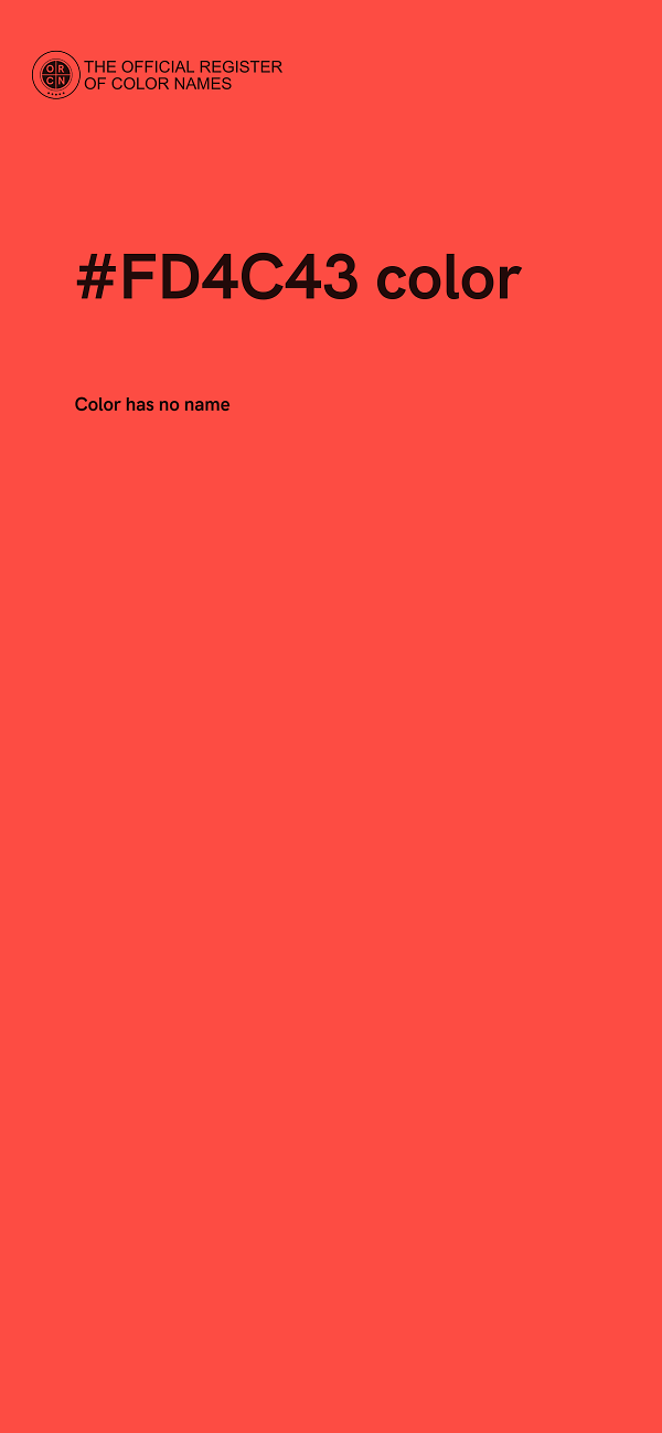 #FD4C43 color image