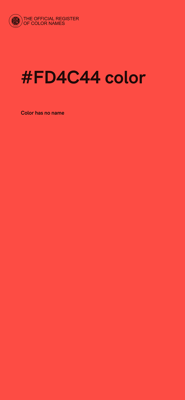 #FD4C44 color image
