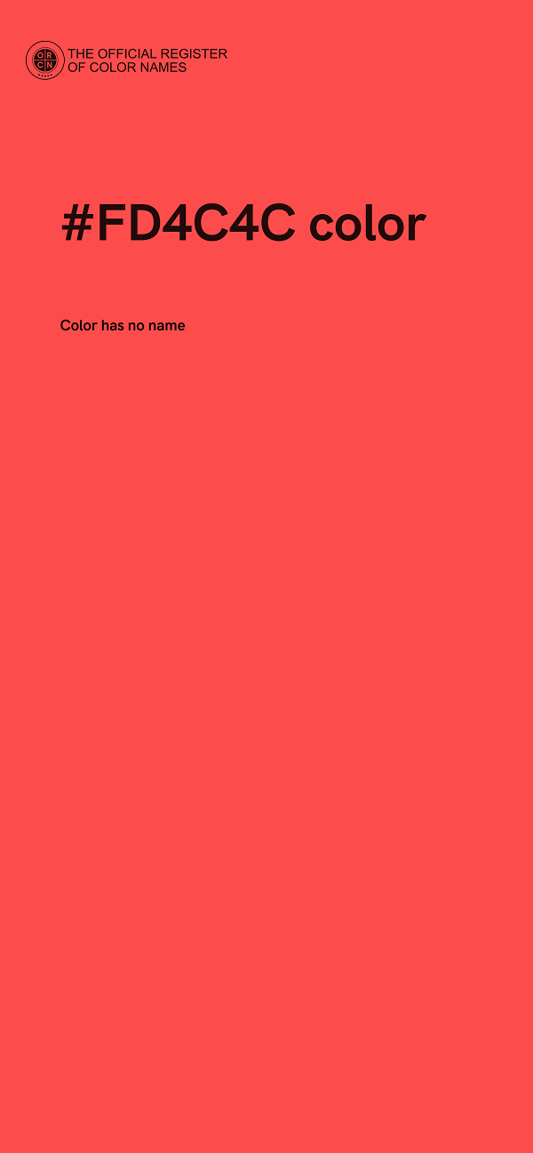 #FD4C4C color image