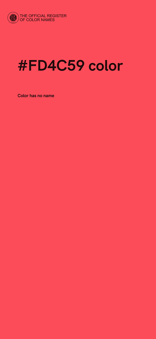#FD4C59 color image