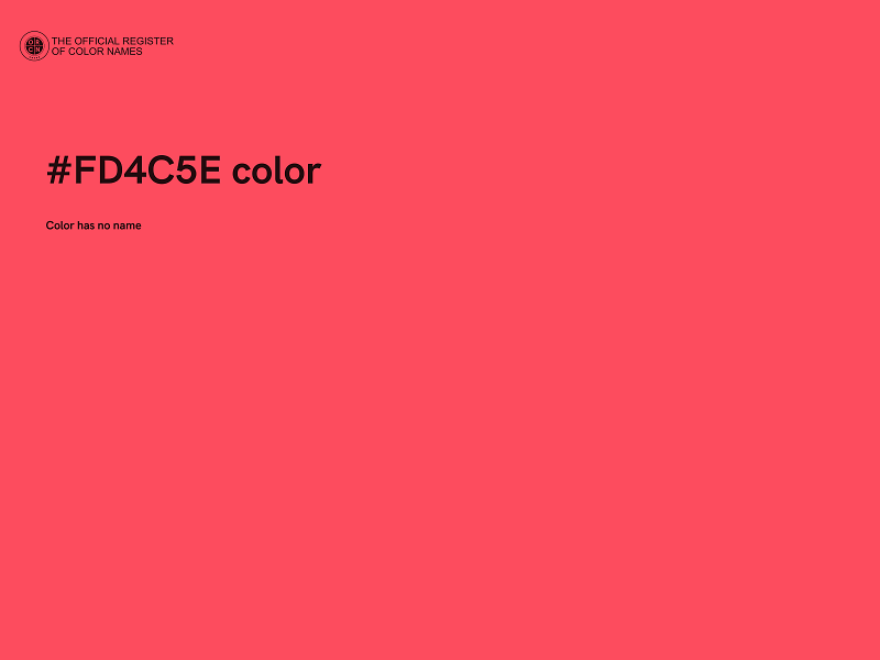 #FD4C5E color image