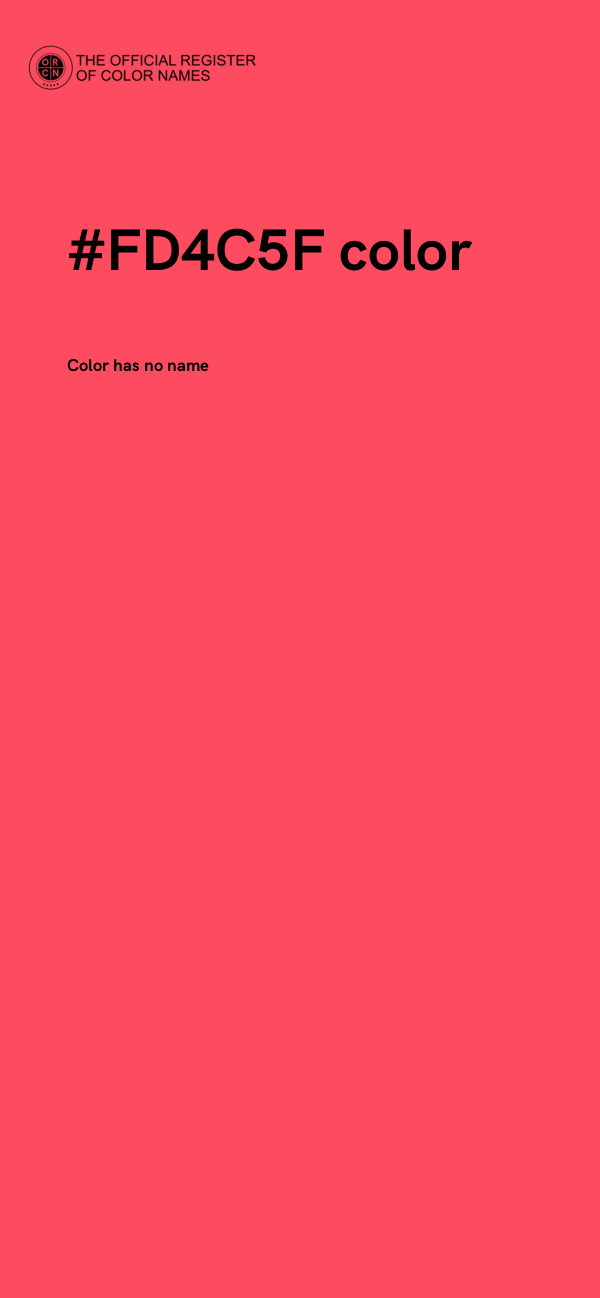 #FD4C5F color image