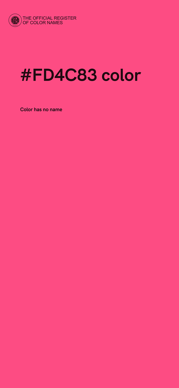 #FD4C83 color image