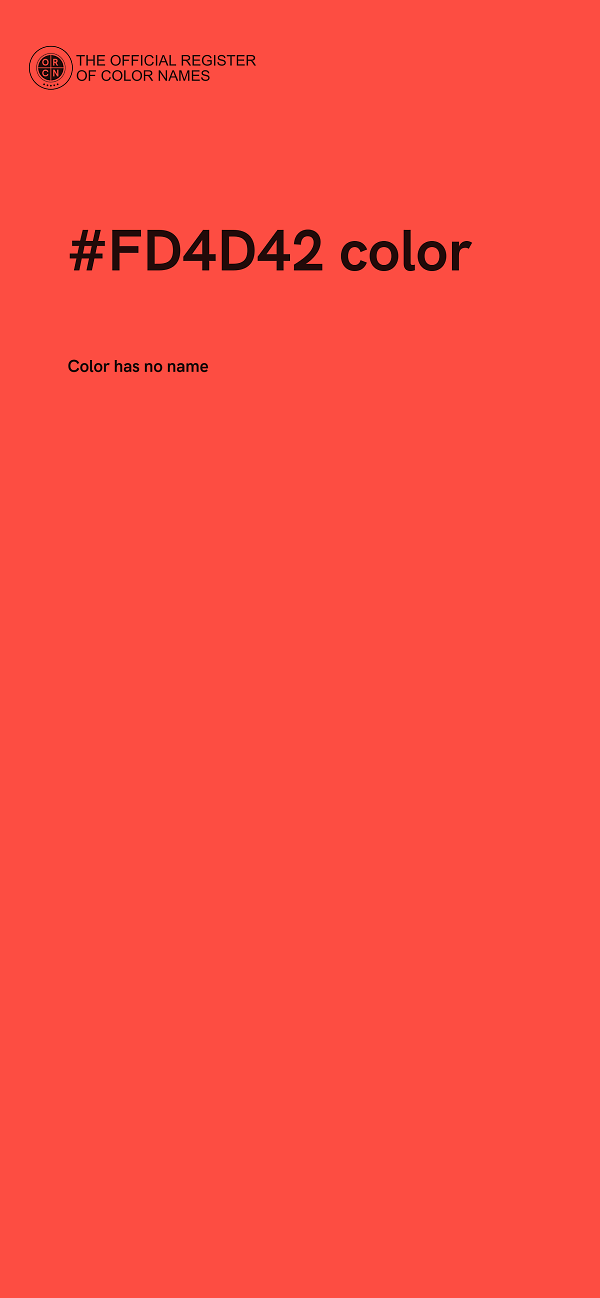 #FD4D42 color image