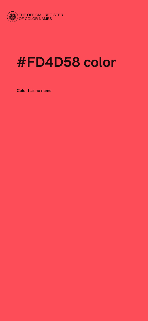 #FD4D58 color image