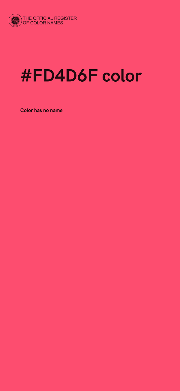 #FD4D6F color image