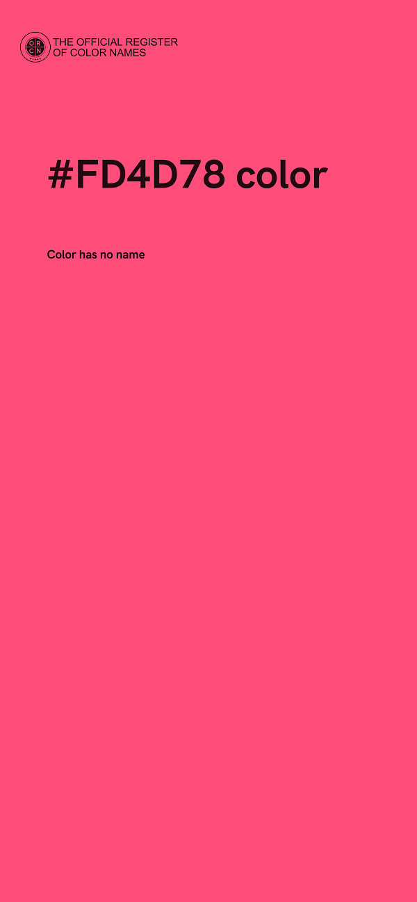 #FD4D78 color image