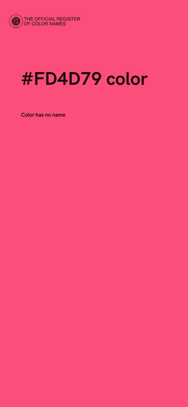 #FD4D79 color image