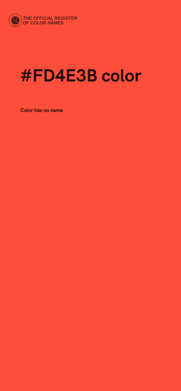 #FD4E3B color image