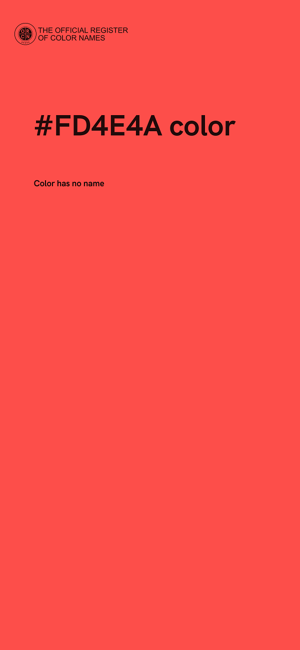 #FD4E4A color image