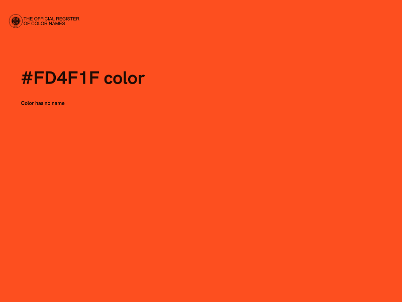 #FD4F1F color image