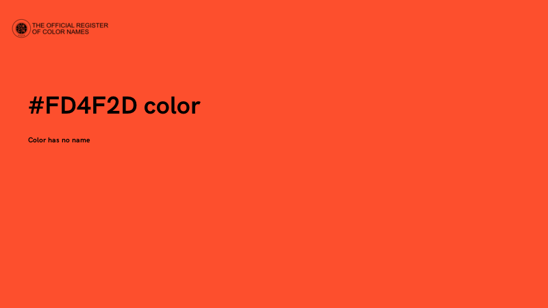 #FD4F2D color image