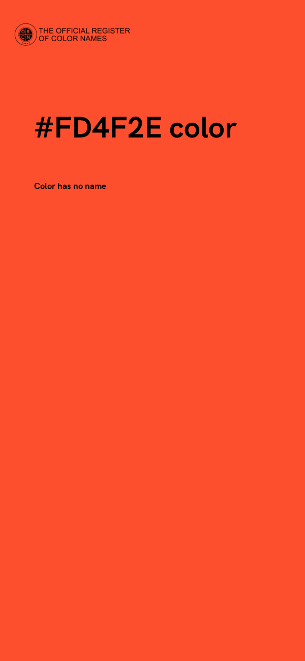 #FD4F2E color image