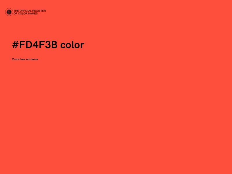 #FD4F3B color image