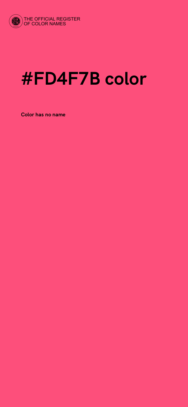 #FD4F7B color image