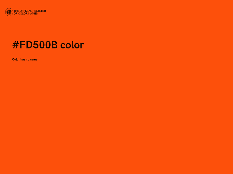 #FD500B color image