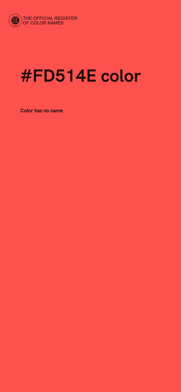 #FD514E color image