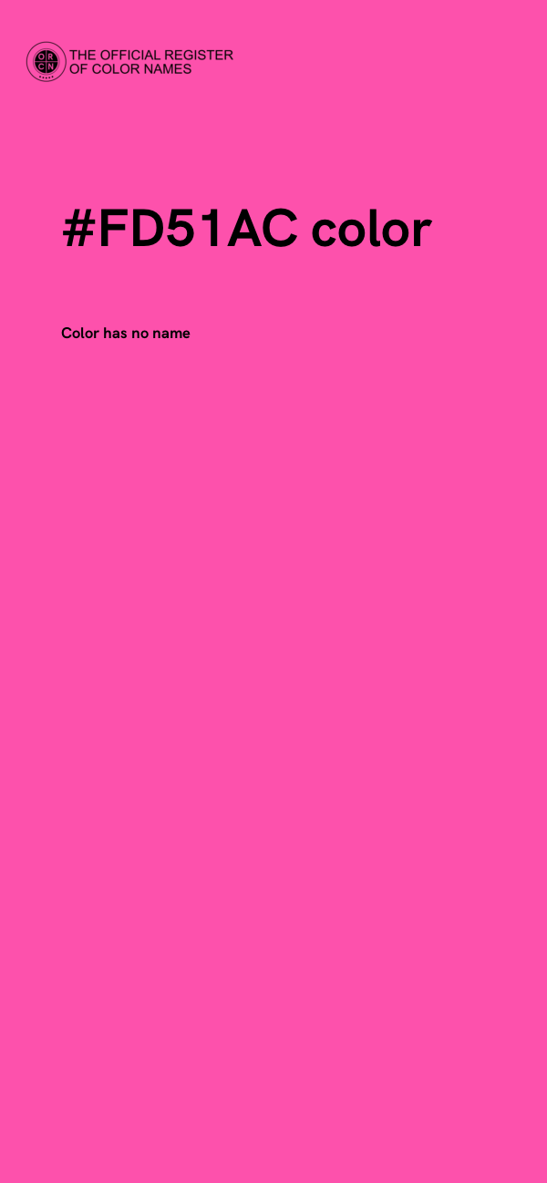 #FD51AC color image